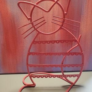 Pink Cat Earring Display/Stand